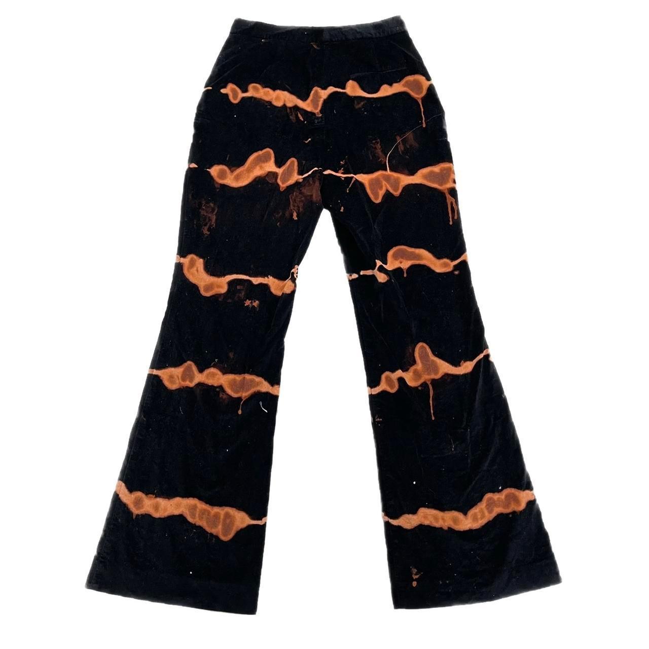 Orange & Black Velvet Jeans